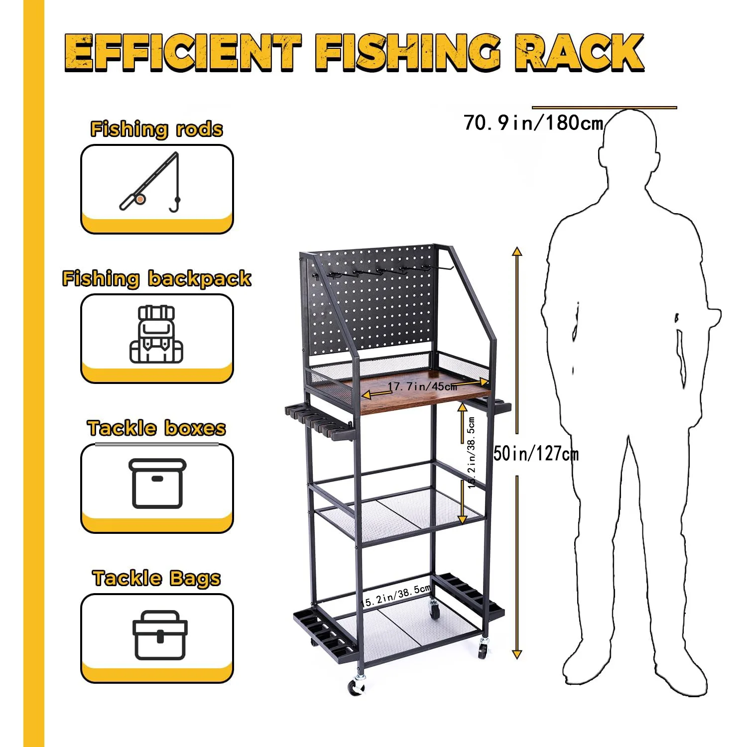 Fishing rod storage rack Multi-layer fishing gear storage rack Warehouse tool Thickened anti-dumping design storage rack