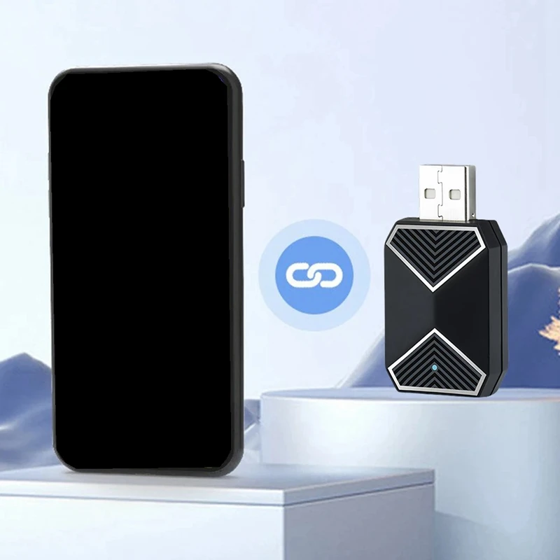 CarPlay ไร้สายกล่องเล็กอัตโนมัติ BT ไร้สาย CarPlay dongle USB Plug & Play สำหรับแอนดรอยด์11