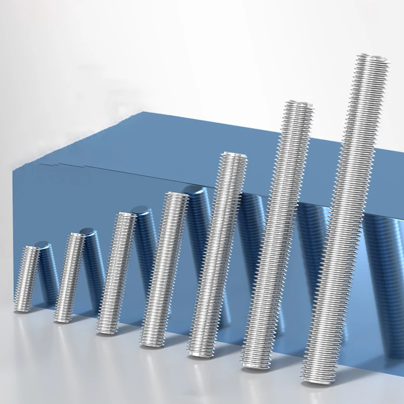 304 Stainless Steel Threaded Rod, Metric Full Thread Stud Bolt M3~M16