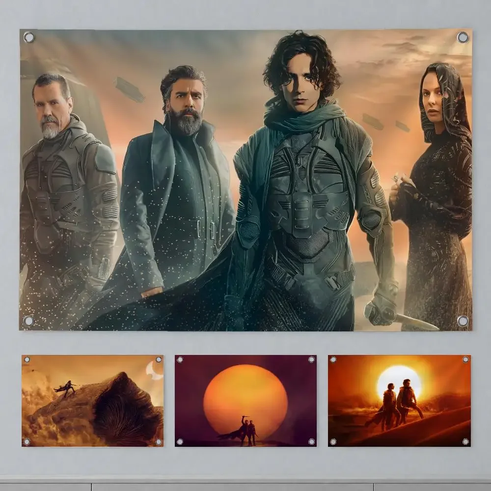 Iconic Movie Dune：Part Two Flags Wall Hanging Banner Indoor Outdoor Party Home Wall Decor Backdrop