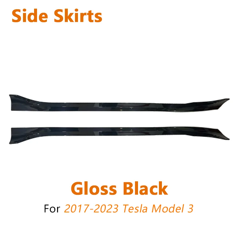FADT Sport Body Kits Voor Tesla 2017-2023 Model 3 Bumper Lip Achter Lip Side Rok Tunning Gloss Black koolstofvezel Auto Accessorie