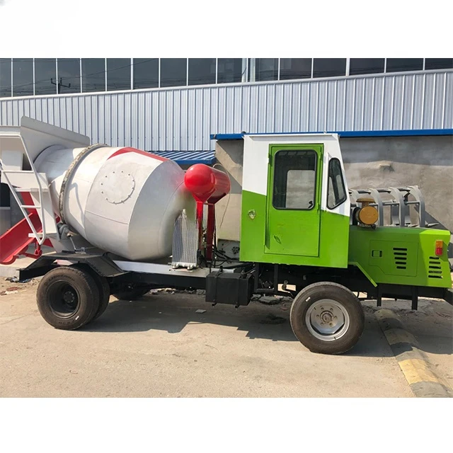 YUGONG Concrete Mixer Truck Self-Feeding Concrete Mixer Fully Automatic Cement Mixing Transport Tanker