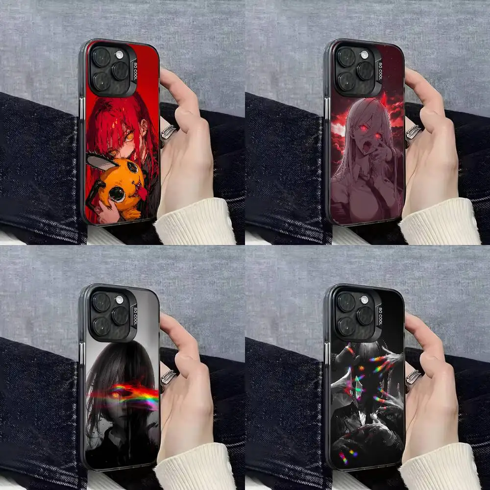 

M-Makima Phone Case For iPhone 16,15,14,13,12,11,Mini,Pro,E,SE4,XS,MAX Black IMD Box