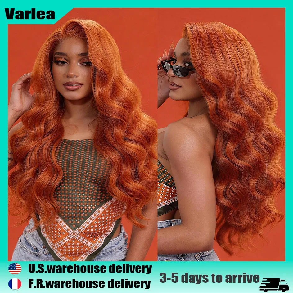 

Парик Varlea 13x6 с передней частью из натуральных волос, цвет 350 Ginger, с эффектом Body Wave, HD-кружево, предварительно выщипанные волосы Baby Hair, бразильские волосы Remy, мягкий парик с фронтальной кружевной вставкой 13x4