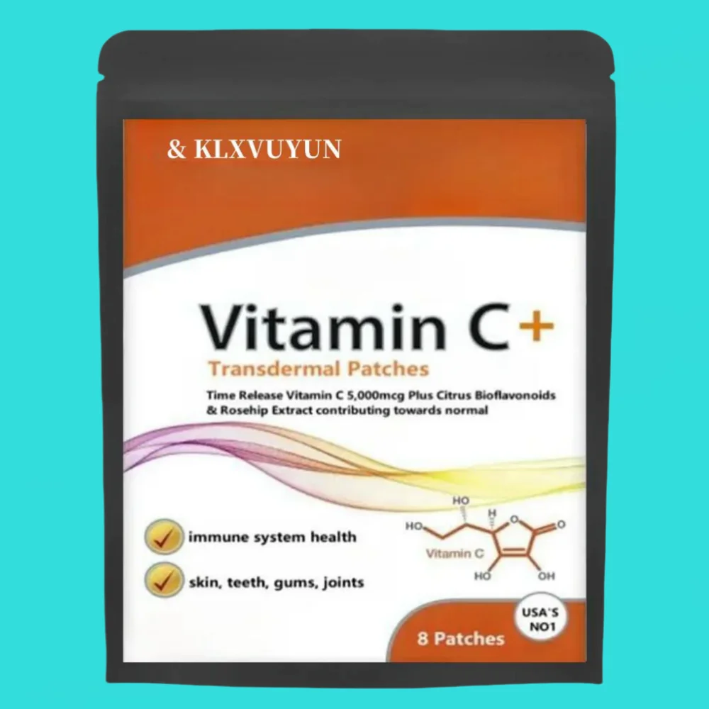 Vitamin C+ 5,000mcg - With Rosehip+bioflavonoids - 8 Transdermal Patches. Patches Made In Usa. 8 Weeks Supply.