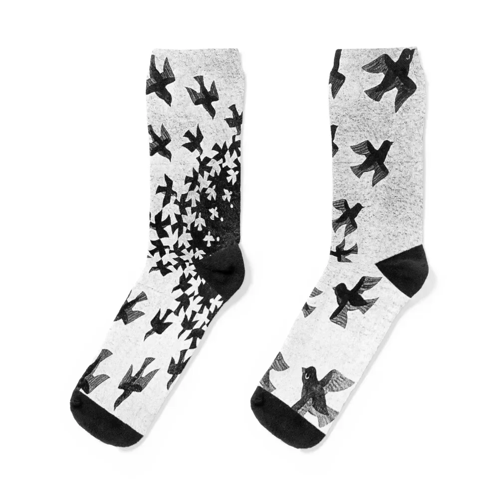 

m c escher art paintings Socks funny sock anti-slip funny gift basketball Men's Socks Luxury Women's