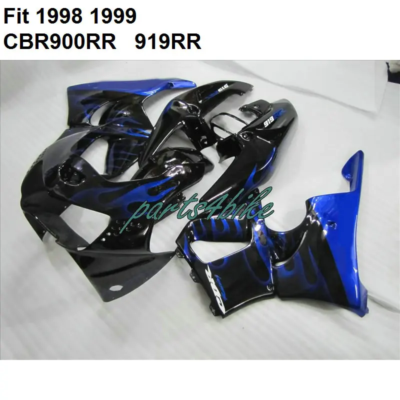 Hot sale fairings for Honda black blue CBR900RR 1998 1999 fairing kit CBR 919RR CBR 900RR 98 99 HB48