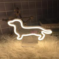 Custom Neon Sign USB Dog LED Neon Light Night Sign Children's Bedroom Decoration Desk Table Light Lamps Creative Birthday Gift