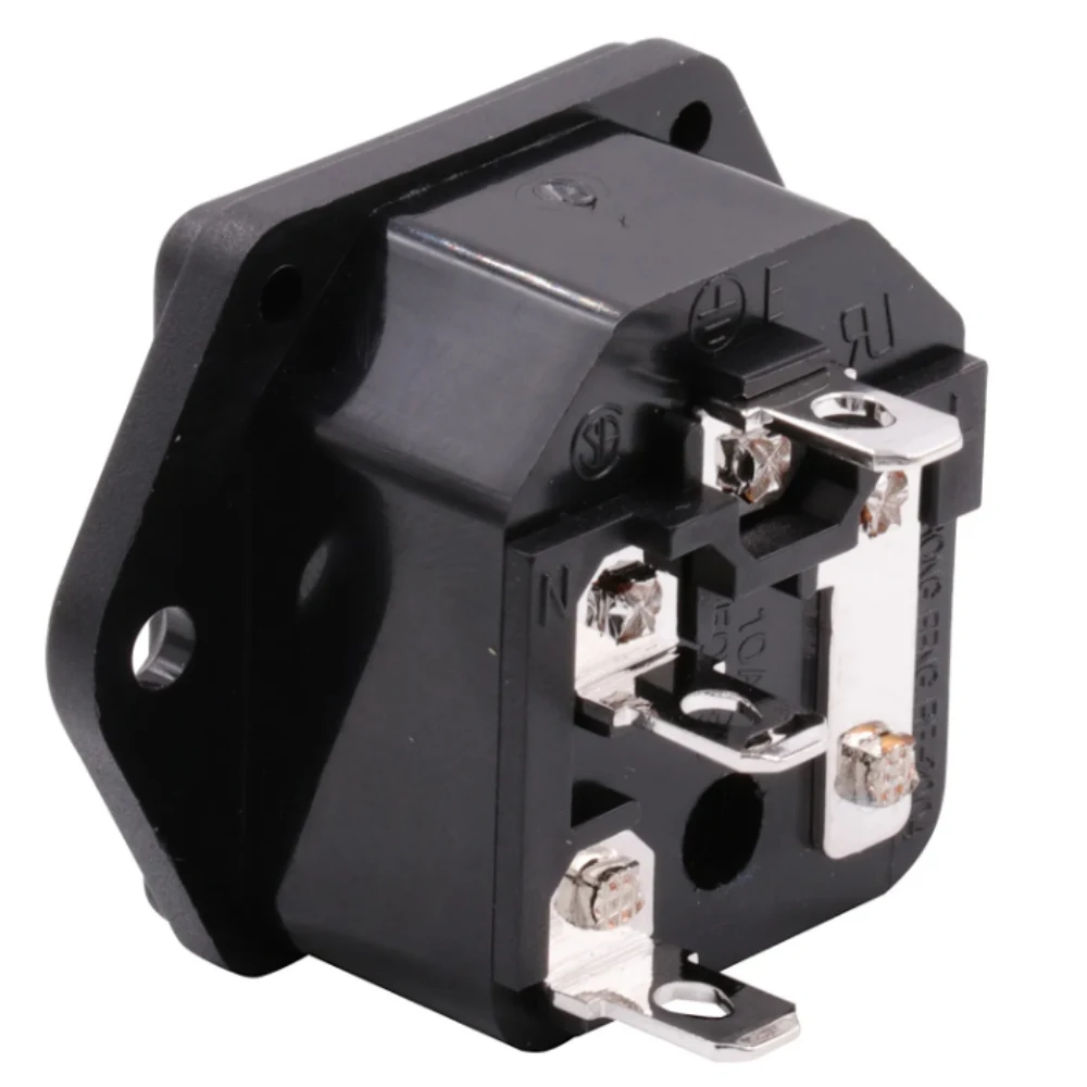 FURUTECH FI-03 Gniazdo zasilania AC IEC320-1 C14 Męskie z uchwytem na bezpiecznik, pozłacane rodem, 10A 250V, oryginalne, nowe, 1 sztuka — zdjęcie produktu 3