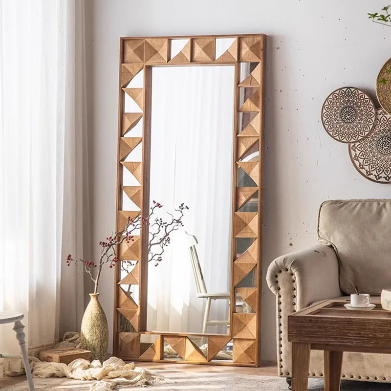 Magnifying Wall Mirror Rectangle Large Design Aesthetic Mirror Bedroom Salon Espejo Maquillaje Luz Home Accessories Decoration