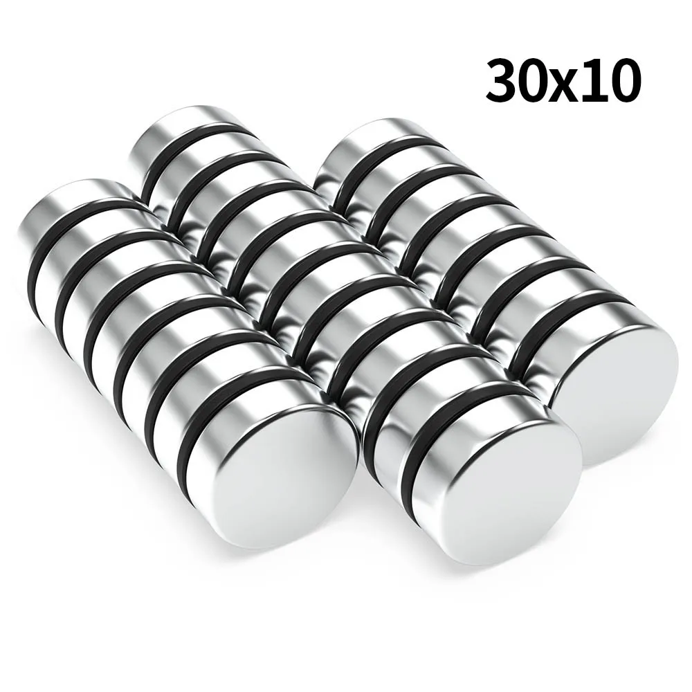 

30x10mm N35 Super Strong Neodymium Magnet Round NdfeB Powerful Permanent Magnetic imanes Refrigerator Magnets 30*10