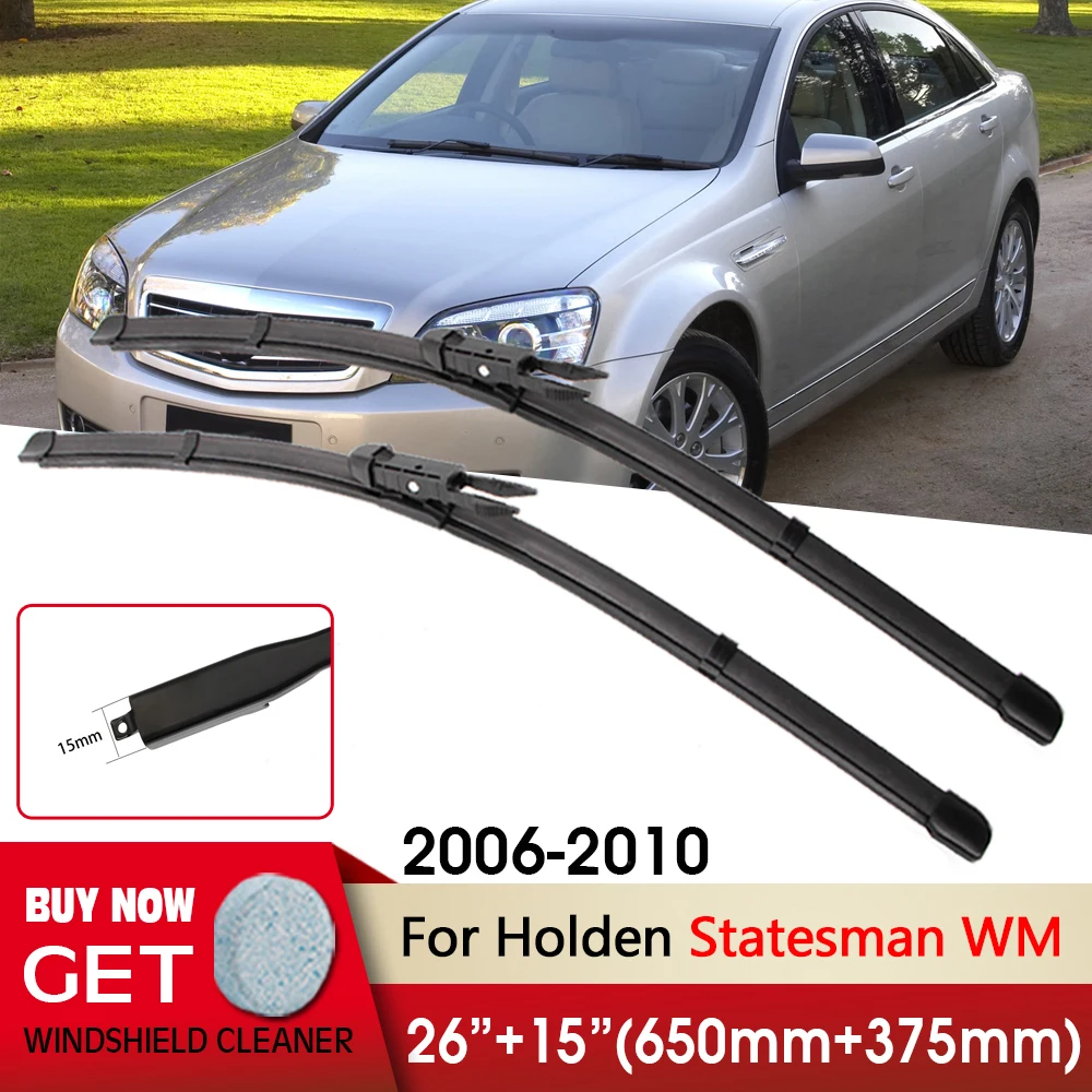 

Car Wiper Front Wiper Blades 26"+15" For Holden Statesman WM 2006-2010 Fit Pinch Tab Arm Windscreen Wipers Auto Accessories