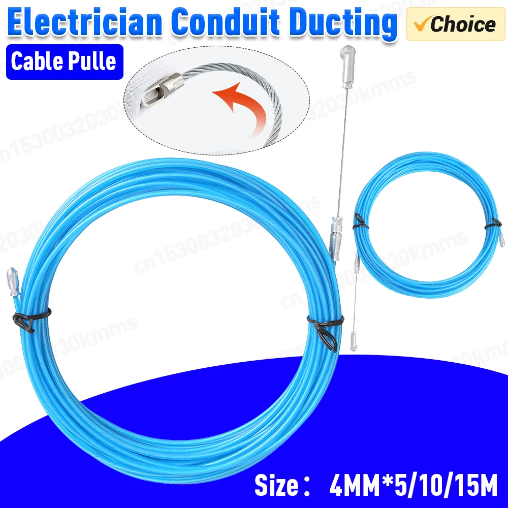 

15M Electric Cable Tape Conduit Ducting Portable Flexibility Anti-Aging Degree Cable Puller Wiring Installation Electrician Tool