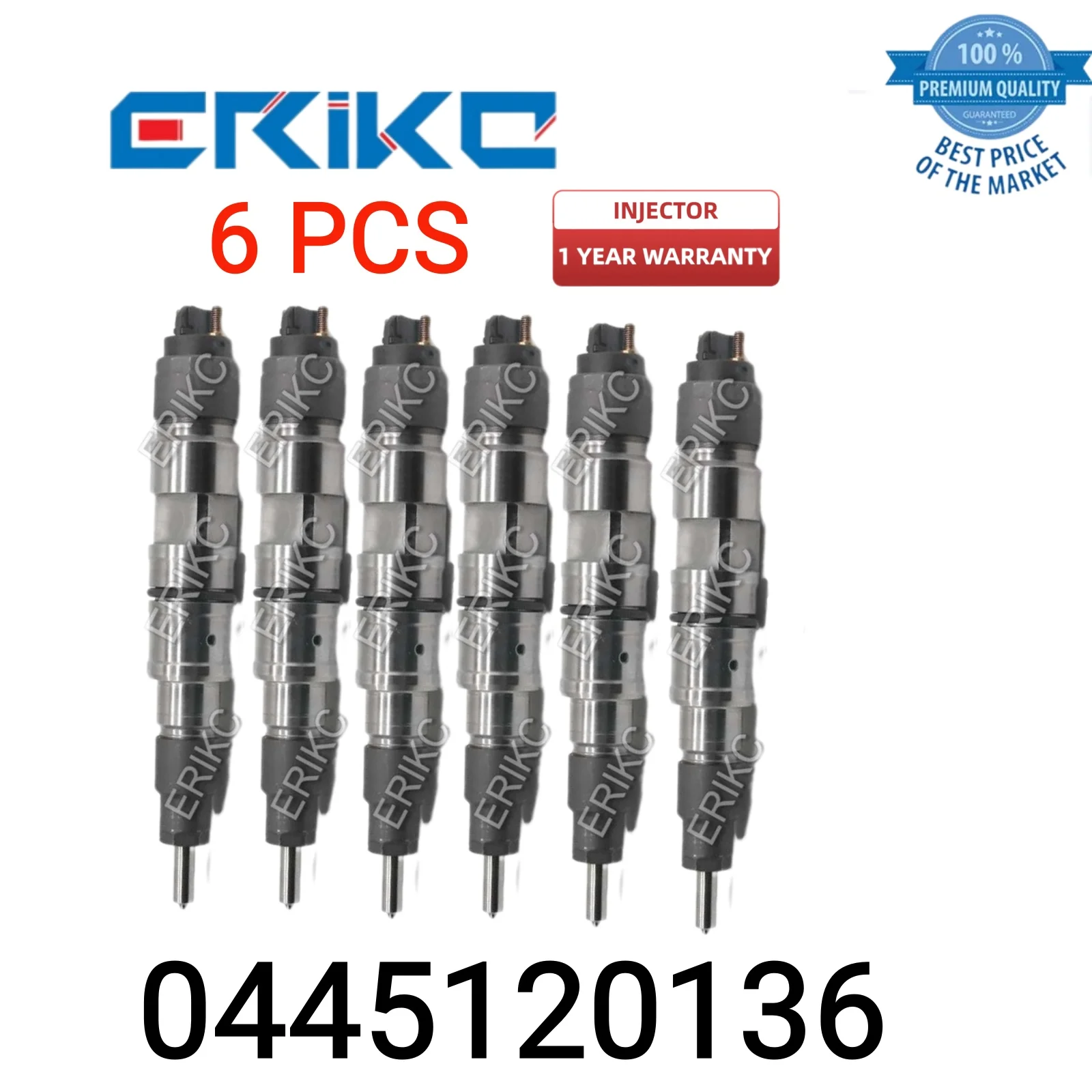 

6 PCS 0445120136 Diesel Injector Parts 0 445 120 136 Original Fuel Injector 0445 120 136 Truck Injectors