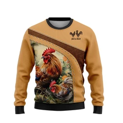 Cute Chicken Graphic Jumper Sweater For Women Clothes Casual Girl Christmas Sweaters Autumn Roosters Ugly Christmas Sweatshirt