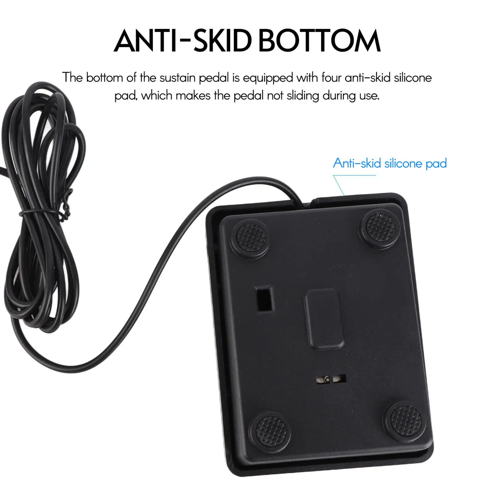 Sustain Pedal Silent Musical Instruments  Single Pedal for Electronic Keyboard Electronic Drums Hand Rolled Piano