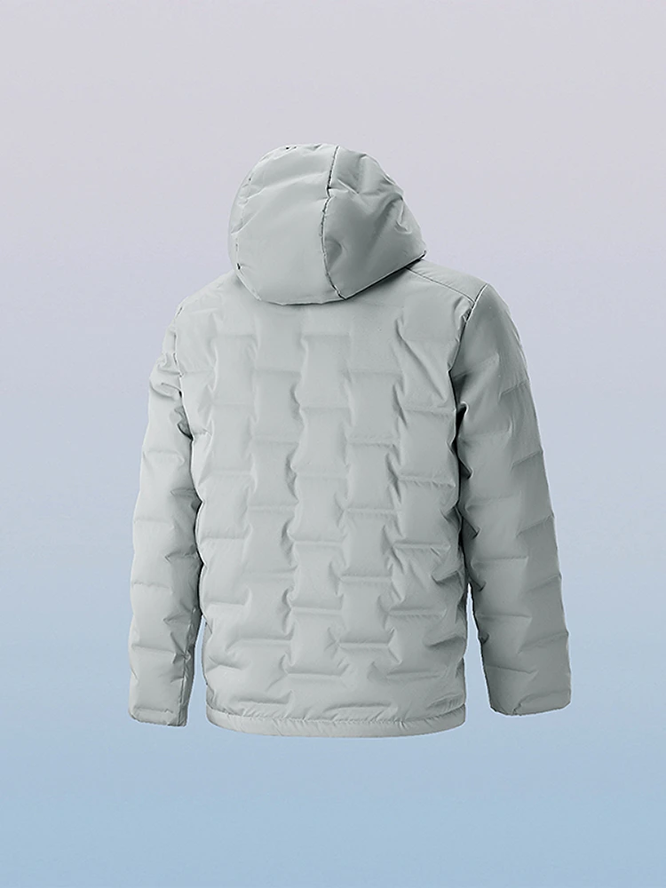Sportsday Men's down Jacket Duck Feather Warmth Outdoor Coat Casual Style Regular Fit Long Sleeve Zipper Closure Hooded