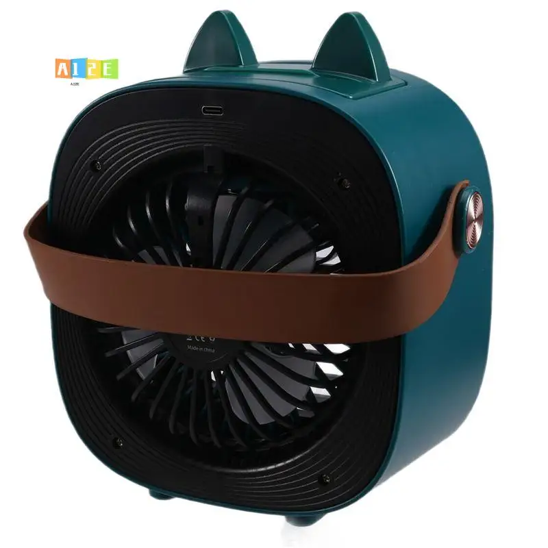 

A12E-Portable Air Conditioner - 5200Mah Rechargeable Mini Cooling Fan With 3 Speeds, Quiet Operation For Home, Office, Travel