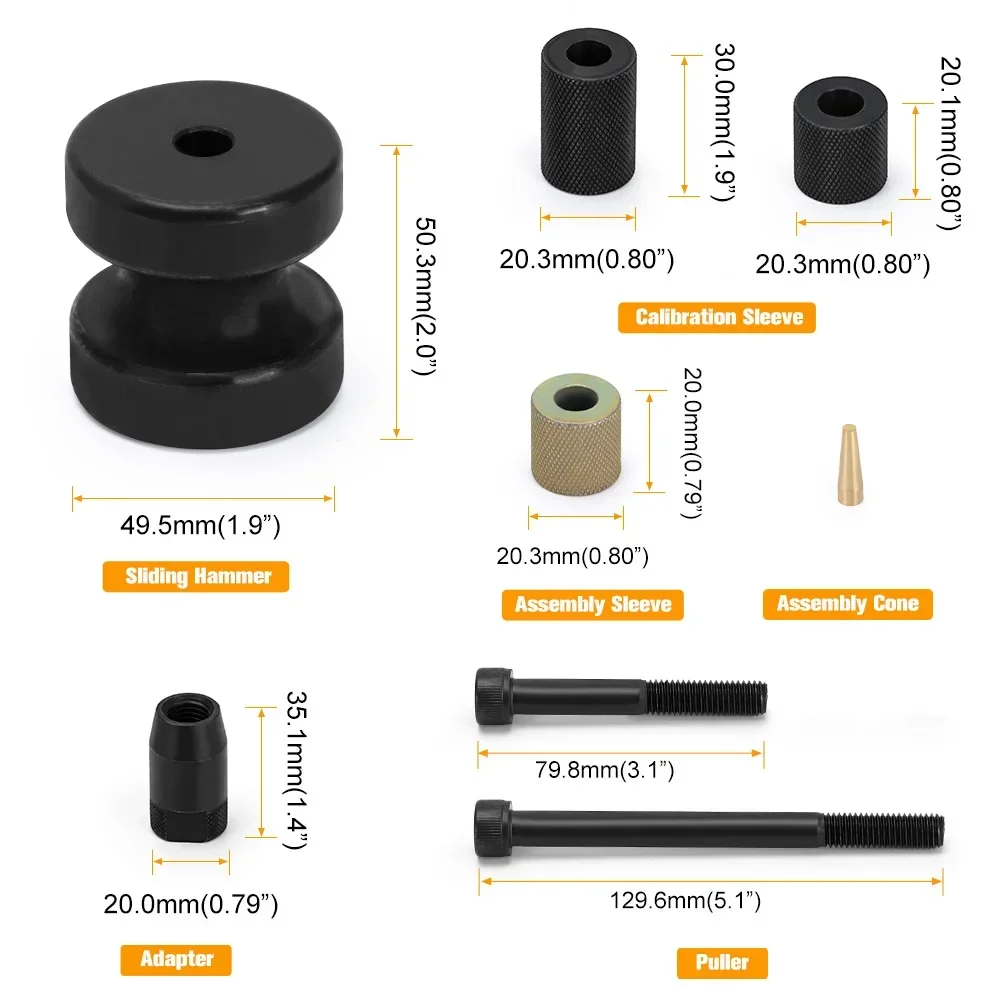 Car Engine Injector Puller & Seal Installer Tool Set 130192 130193 130194 for BMW N14 N18 N54 N63 Engine