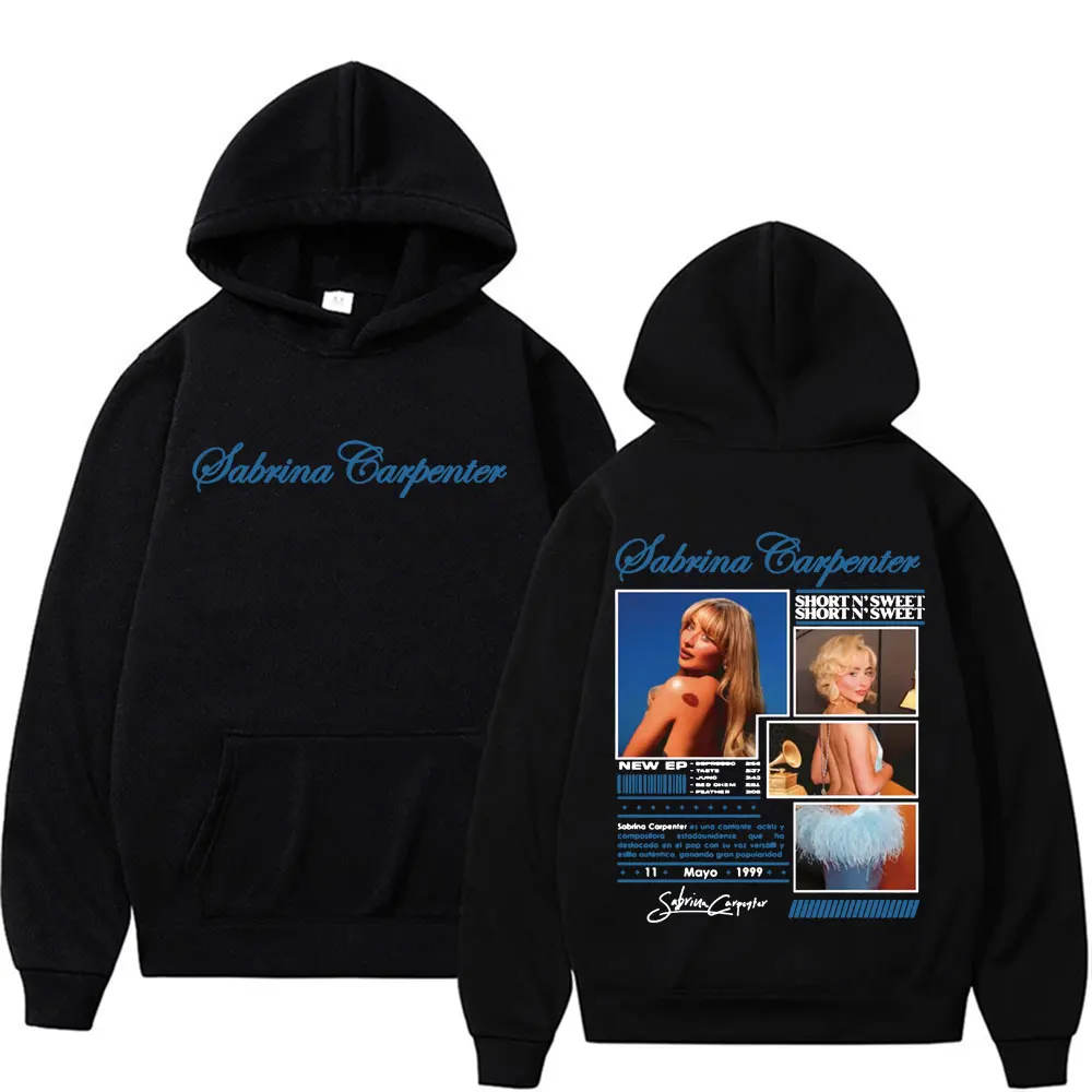 Sabrina Carpenter Short N' Sweet 2025 Tour Hoodies Men Women's Vintage Hip Hop Fashion Sweatshirt Casual Fleece Pullovers Hoodie