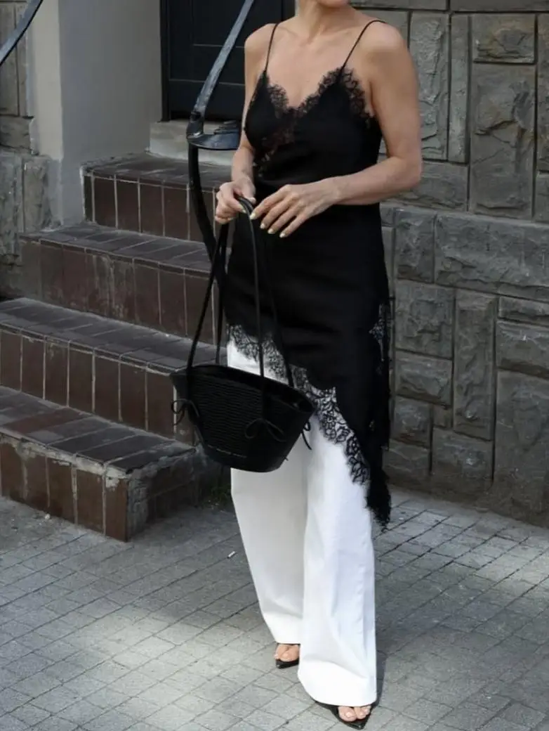 جديد الساتان الدانتيل الربط فستان بكتافة المرأة أنيقة غير النظامية هيم الخامس الرقبة عارية الذراعين أكمام ثوب شيك المرأة نادي الحفلات Vestido