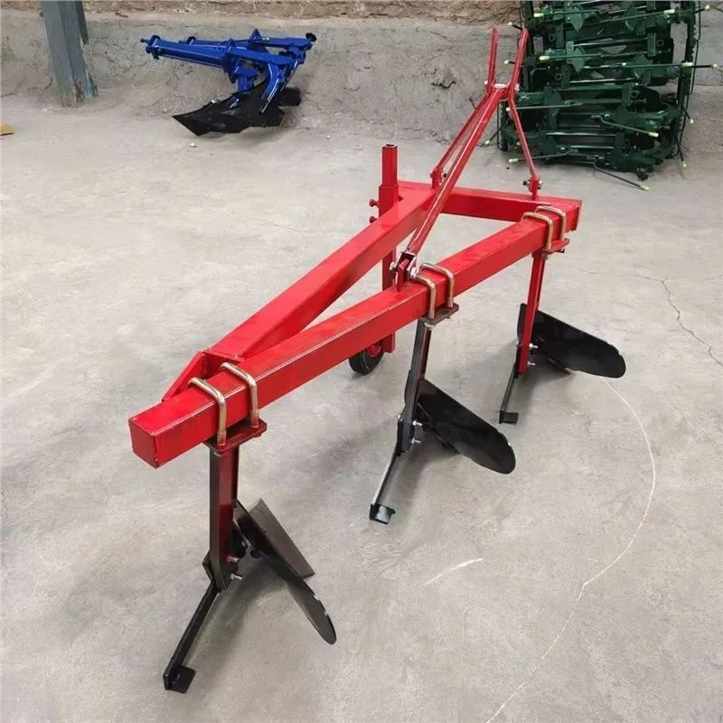 Agricultural small four-wheel horsepower tractor matching hanging cultivated land double plough 220
