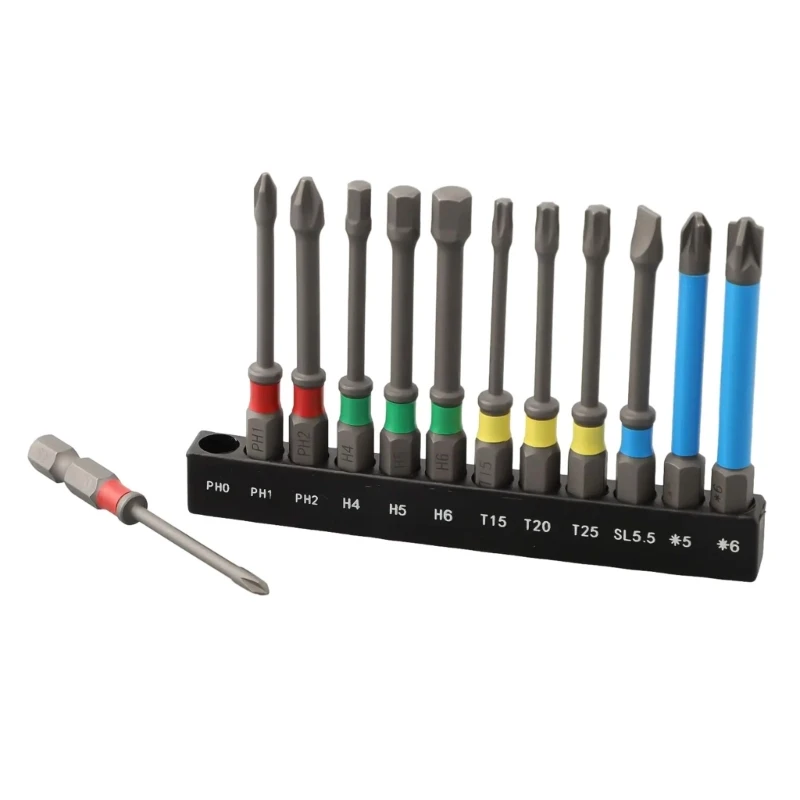 12 Cái Đa chức năng 65mm Tuốc nơ vít Lắp ráp mũi khoan từ tính