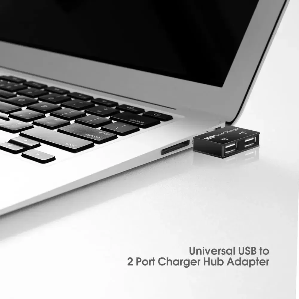 USB Hub 2พอร์ต Charger Splitter Adapter สำหรับโทรศัพท์ PC
