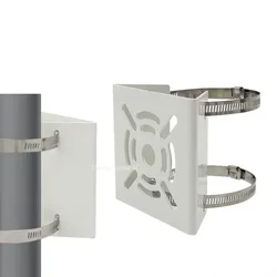 Street Light Pole Mount Holder Small Universal Joint Pole Column Holding Monitoring Bracket Camcorder Back Stand Iron Hoop Plate