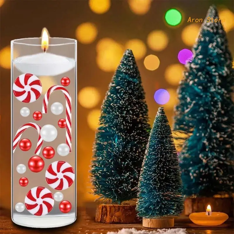 106pcs Christmas Vase Filler Pearl for Vase Floating Pearls Candyland Pearls Water Gels Beads Candles Home Decor