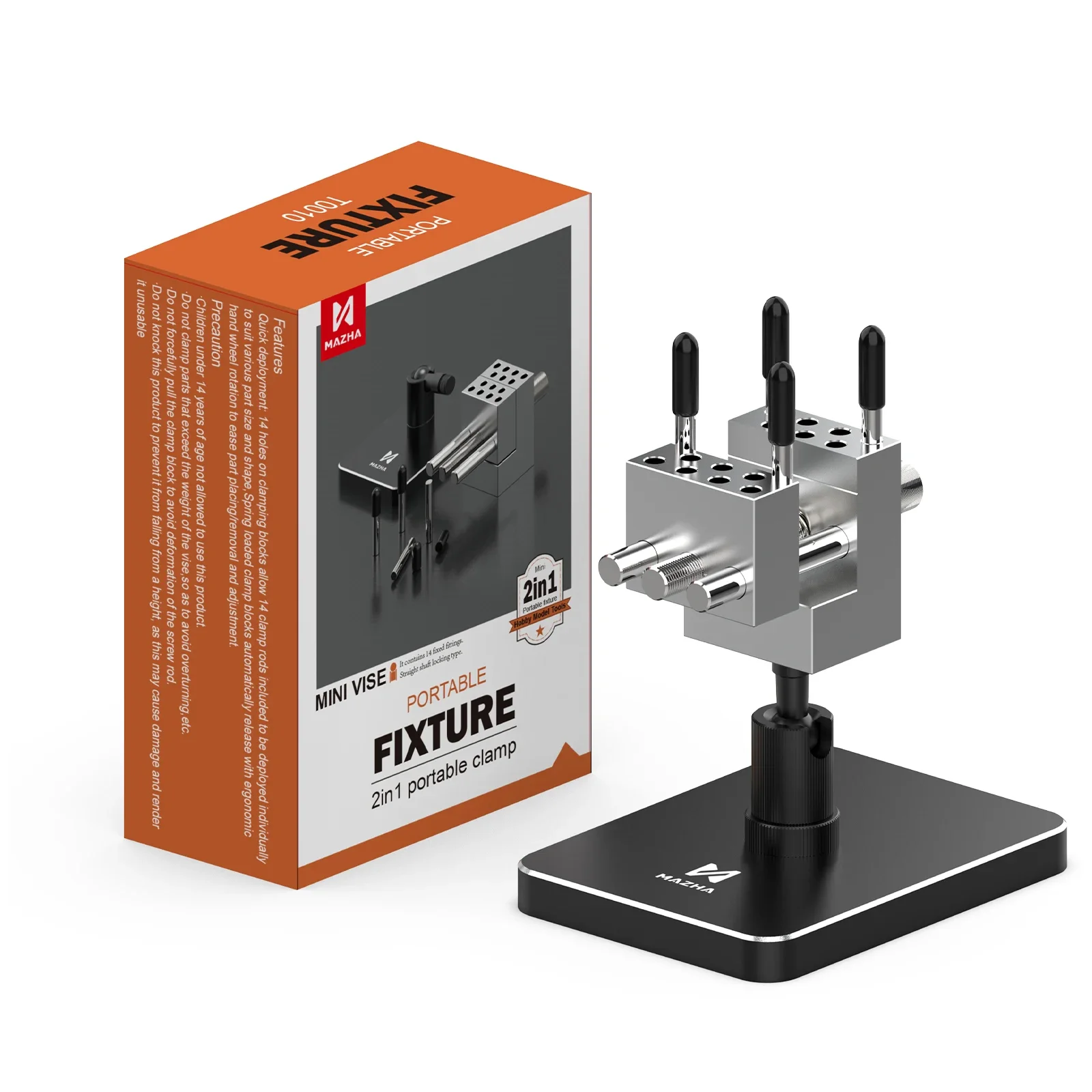 MAZHA T0010 2 in 1 Mini Portable Table Vise Compact Adjustable Clamp for Modeling Hobby DIY Precision Tool Accessories