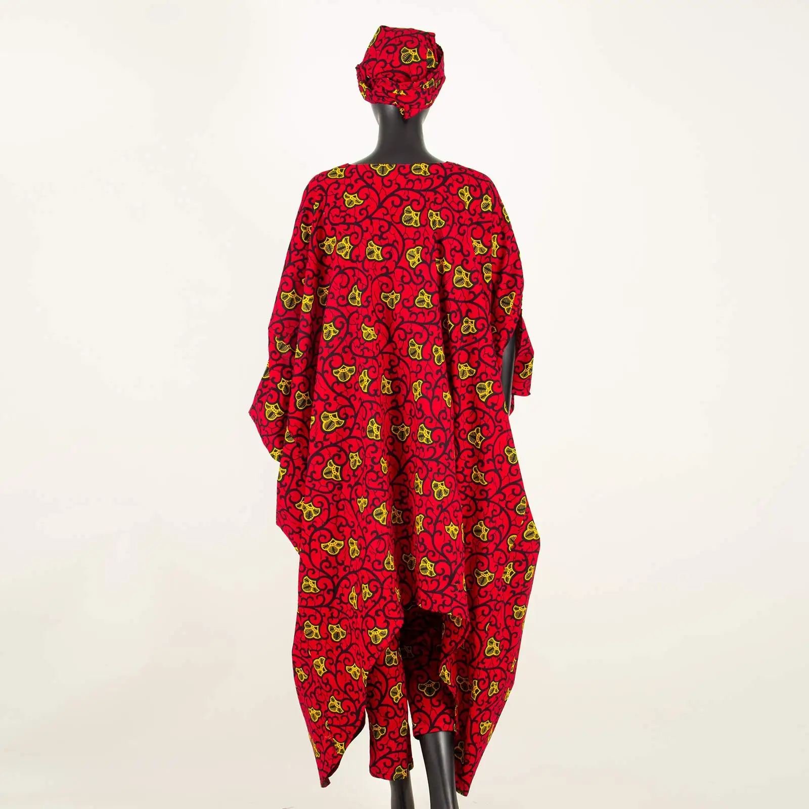 African Clothes for Women Dashiki Print Long Dress Pants with Turban Wedding Dress Party Anniversary Gown African Dress 2426004