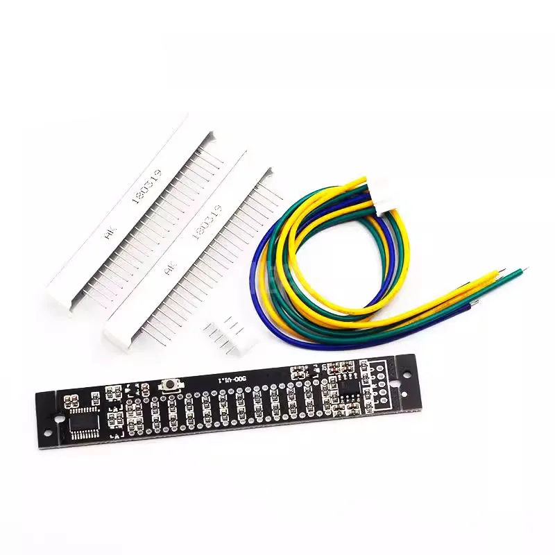 Dual-Channel LED Música Spectrum Nível indicadores, Dual 12Bit, 7 Verde, 2, Laranja, 3, Vermelho, Áudio