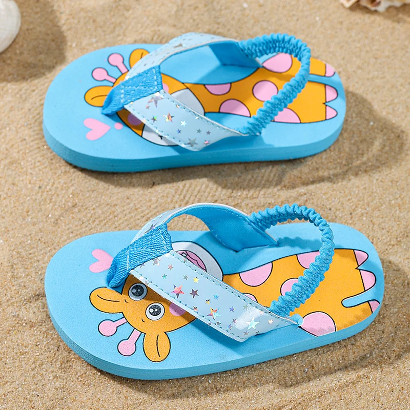 New 2026 Summer Kids Slippers Holiday Children Beach Shoes Girls Flip Flops Cute Slippers For Toddler Flip Flops Elastic Band - view 6