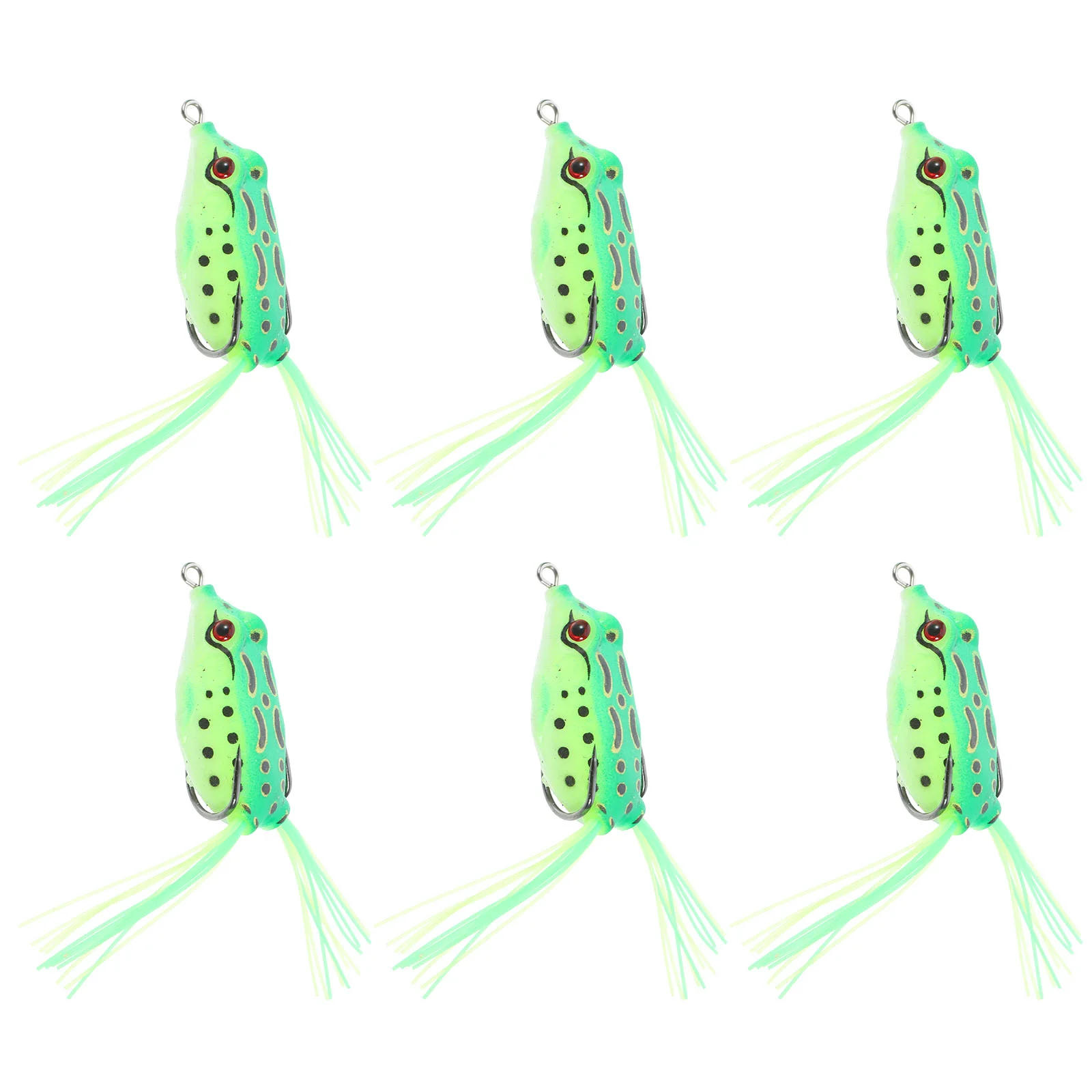 

6 Pcs Fake Bait Prop Frogs Lure Fishing Baits Supplies High Simulation Plastic Lures Tackles Abs