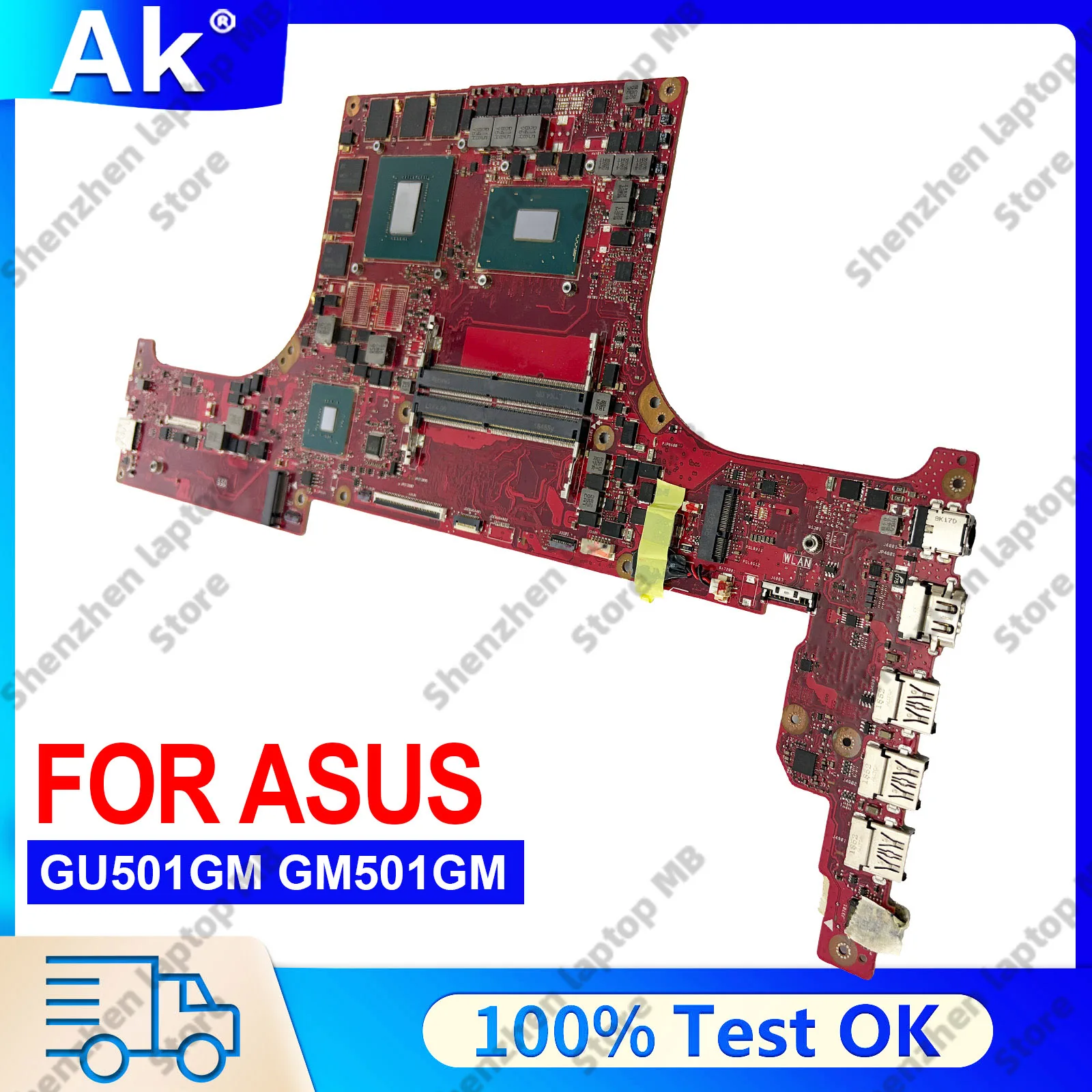 

GU501GM Laptop Motherboard For ASUS MW501G GM501GS GU501G S5AM GM501GM S5AS GU501GV Mainboard With I5 I7 I9 CPU GTX1060/GT1X1070