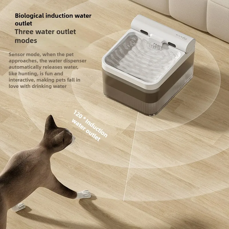 

Induction cat water dispenser, large-capacity filtration circulation, wireless pet water dispenser, smart dog water dispenser