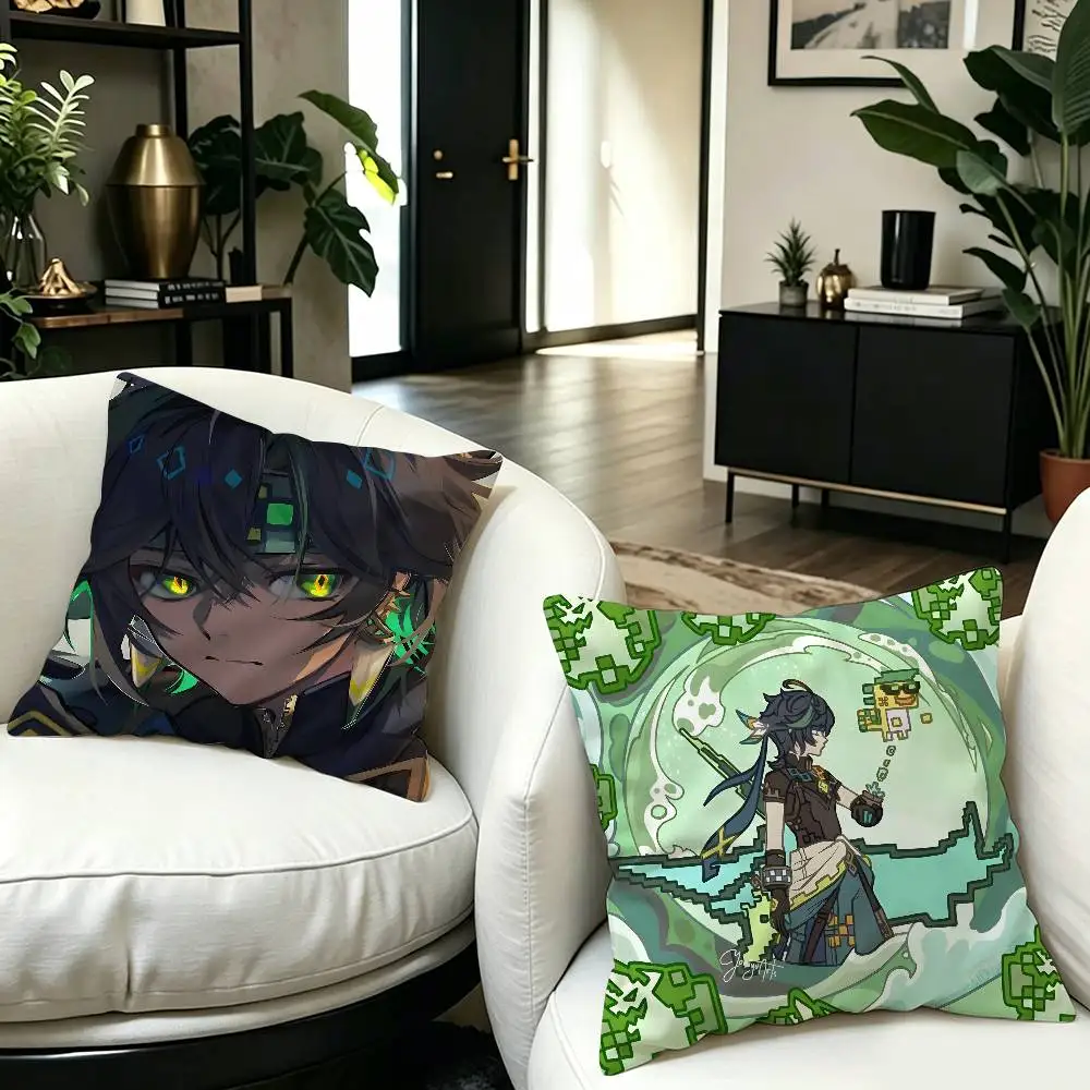 Genshin Impact Kinich Personalized Pillow Cover Kids Bedroom Wild Party Decor Pillowcase kid Birthday shower Gift