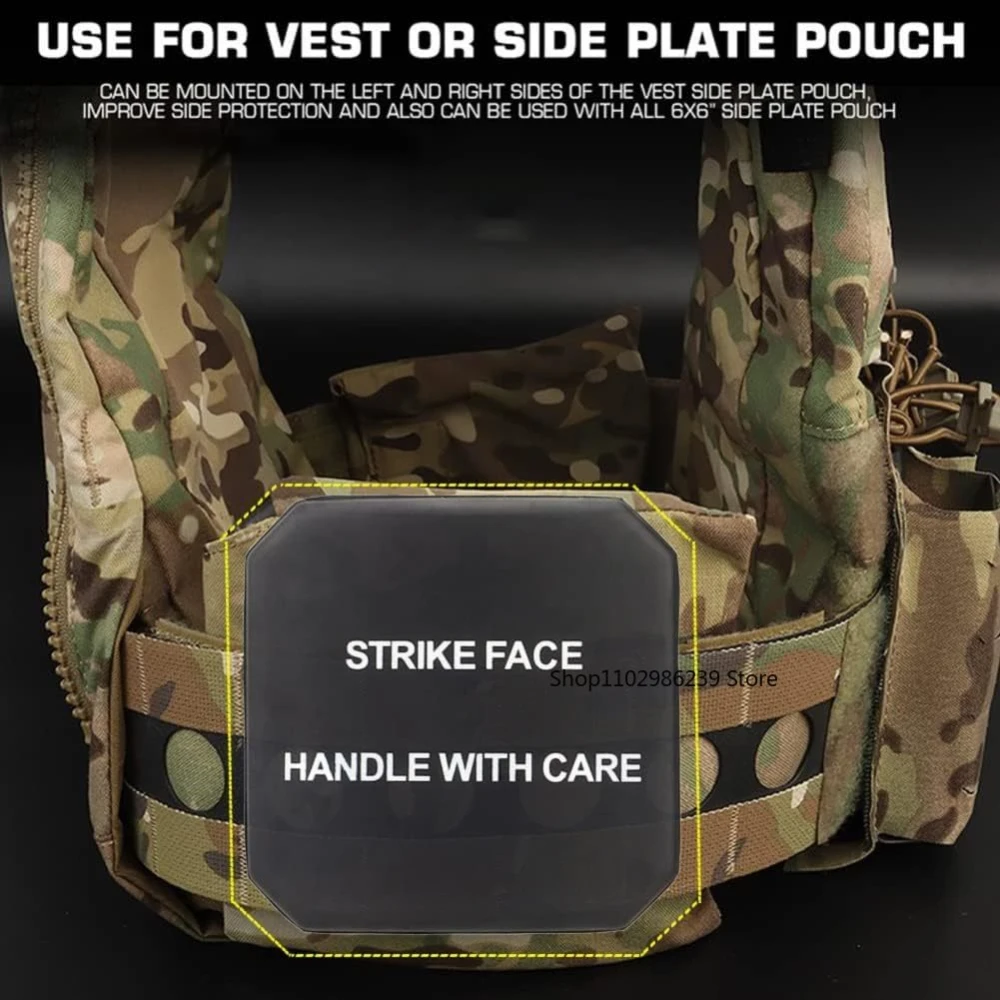 2PCS/Set 6x6'' Tactical Side Pads EVA High Elastic Airsoft Vest Inner Liner for Airsoft Paintball Hunting Vest Accessories