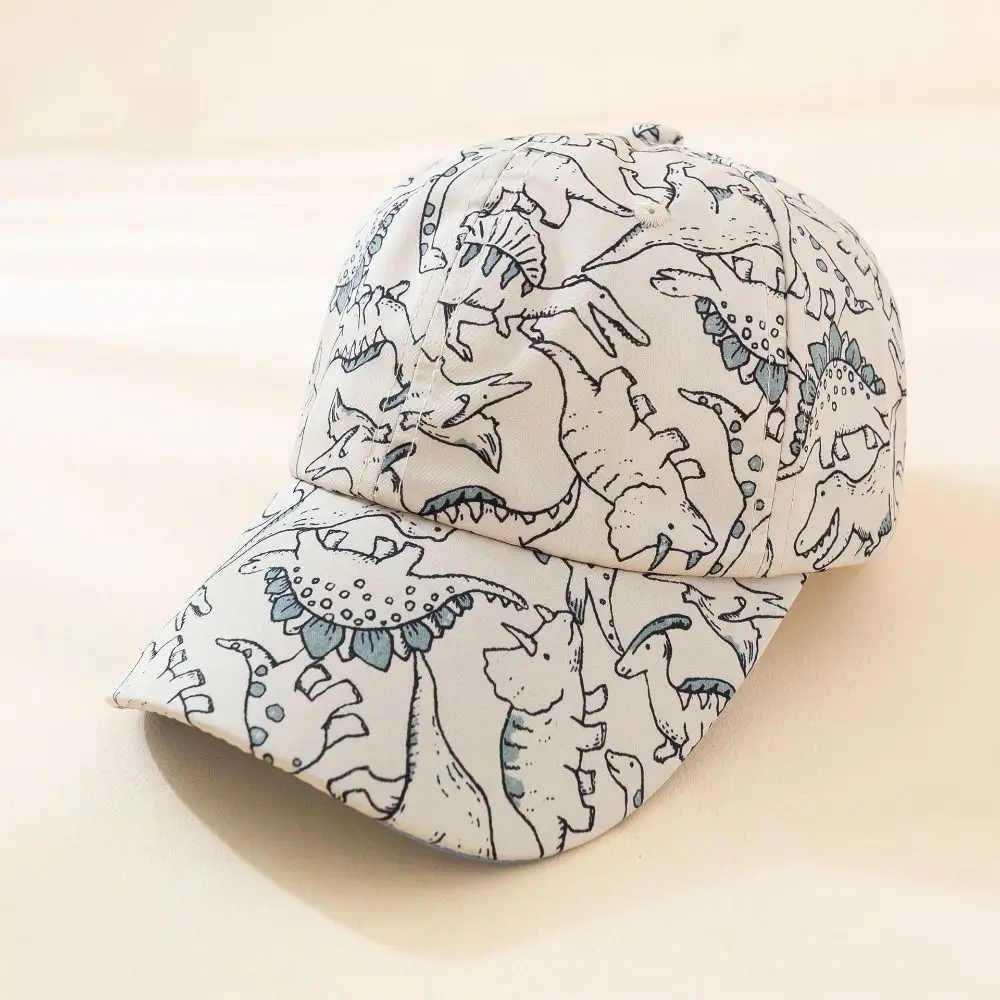 Dinosaurus Print Baby Baseball Cap Zomer Sneldrogende Verstelbare Kinderen Strandhoeden Uv Bescherming Cartoon Zonnehoed Jongens Meisjes