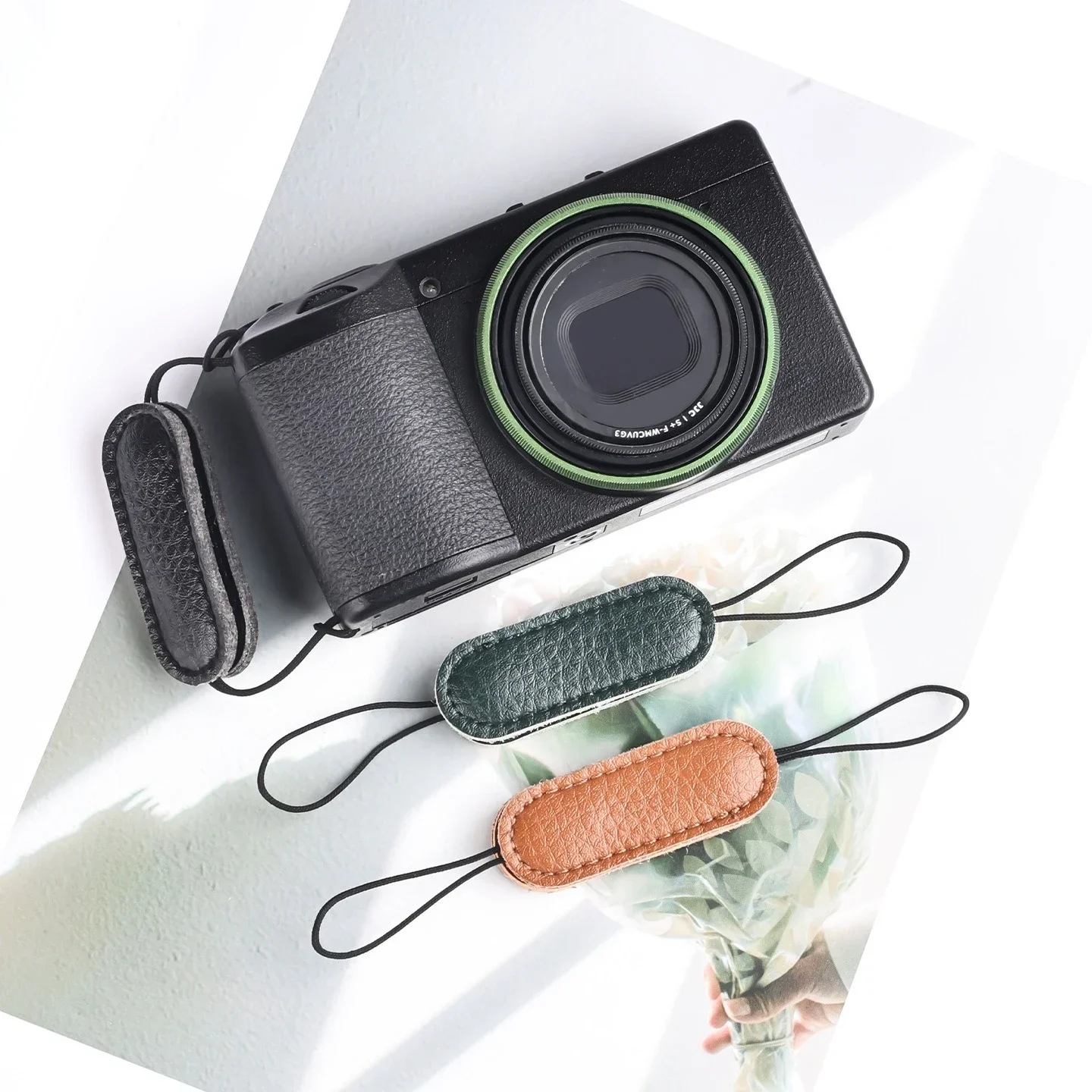 Genuine Leather Camera Finger Ring Strap for Ricoh GR