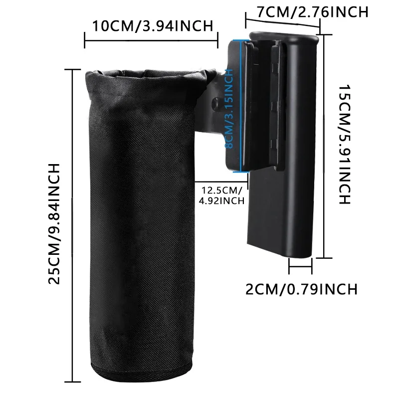 

Oxford Cloth Drumstick Holder Clamp On Storage Bag for Drum Sets Holds Up To 16 Pairs Large Capacity Drum Accessories