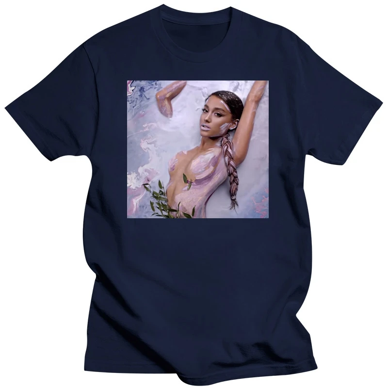 Wishesport Ariana-Grande-Sweetener-Poster- T-Shirts O-Neck Dress Short Sleeve Cottont Shirts for Men Adult Slim Fit T Shirt