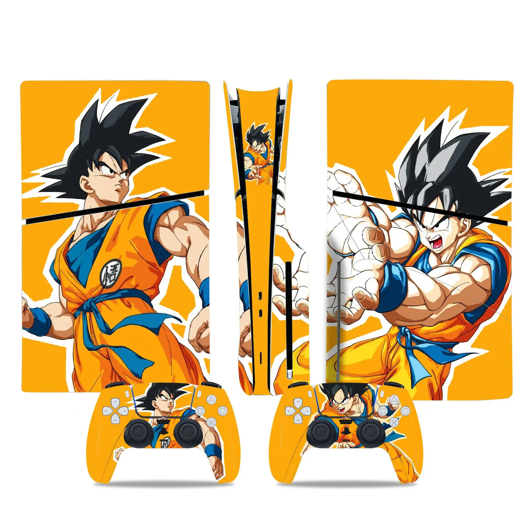 Dragon Ball Z Sticker PS5 Slim Optical Drive Version  Anime Goku Stickers Cartoon Game Pad Decorations Sticker Christmas Gifts