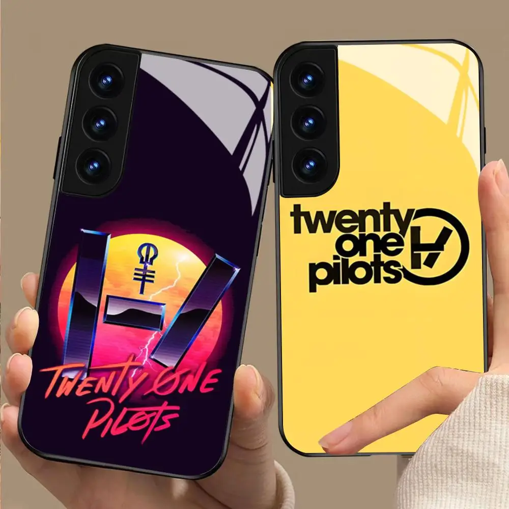 Popular Twenty O-one Pilot Band Phone Case For Samsung Galaxy S24 S26 S25 S23 S22 S21 S20 FE Edge Plus Ultra Black Glass Cover