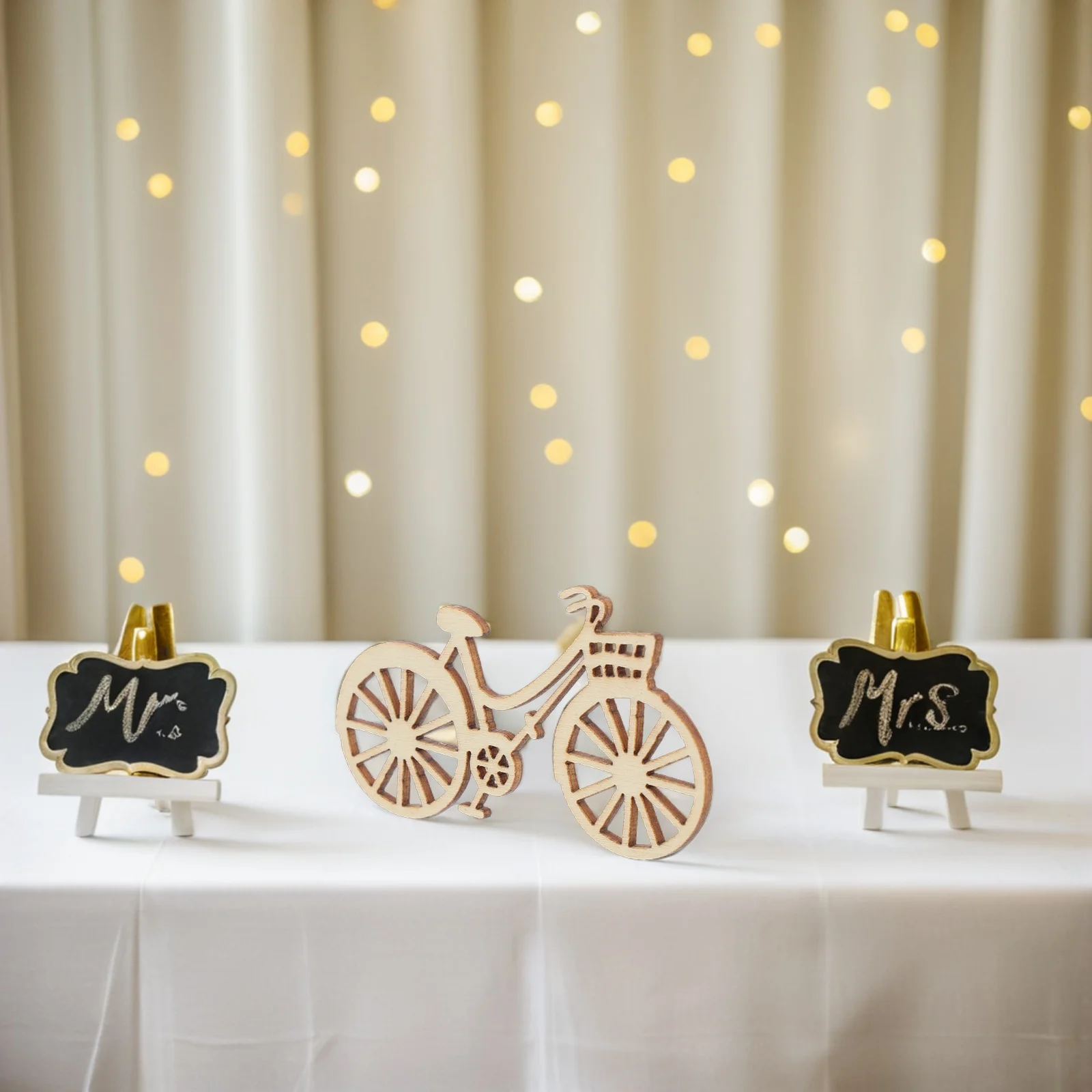 

10pcs Wooden Bicycle for Decoration Durable Lightweight Craft Bike Wedding Party Home Decor Wood Crafted Handmade Wood Bike