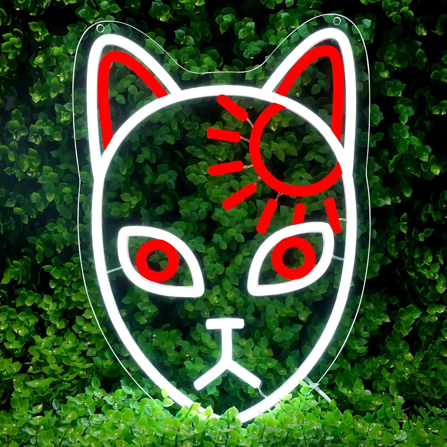 Anime Fox Face Neon Light Sign USB Dimbare LED Neon Sign voor Slaapkamer Woonkamer Club Bar Man Cave Party Geschenken Muur Decor