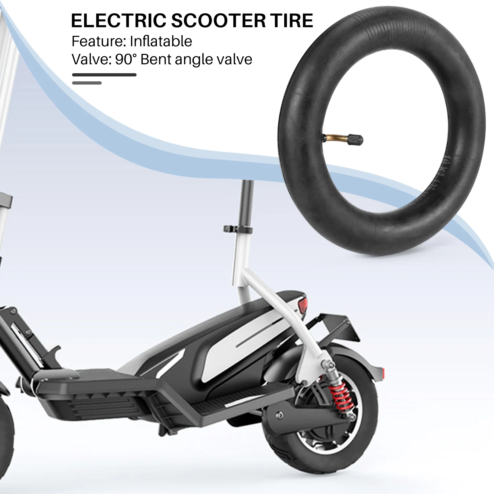 AEE5-2 Pcs 10X2.125 Inner Tube Tire Scooter Tyre For 10 Inch Hover Board F1 A8 Smart Electric Scooter 2 Wheels