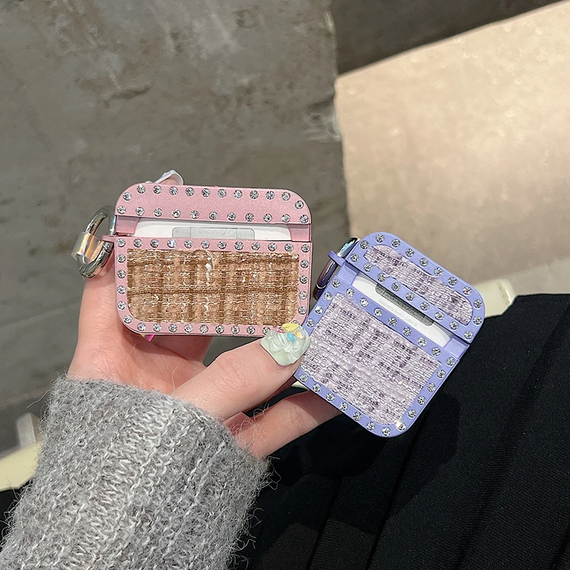 เคสคริสตัลเทียมพร้อมสายรัดข้อมือสำหรับ Apple airpods 2 3 Generation สำหรับ airpods Pro 2ND GEN สำหรับ Air pods