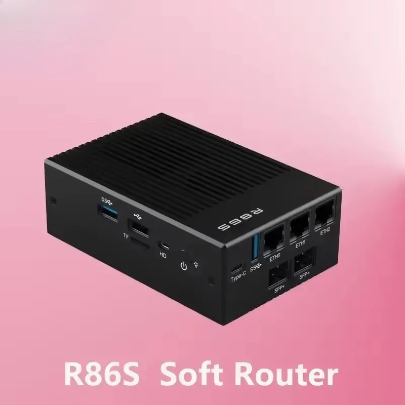 R86S U1 U2 U3 U4 T1 T2 T3 T4 Mini PC Host Multi Port 2.5G 10G N6005 N5105 Soft Router Routing